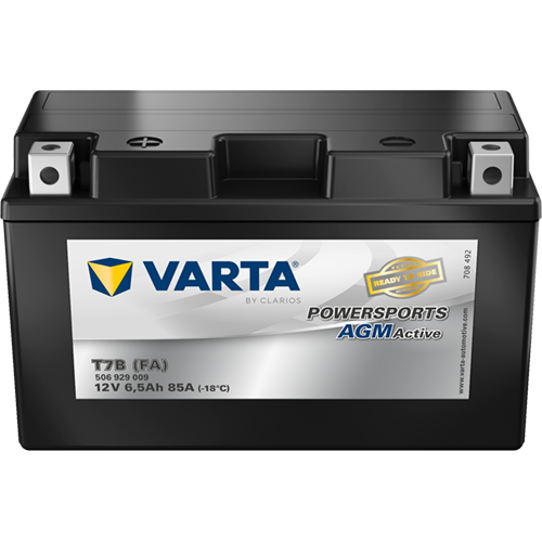 VARTA Powersports AGM ACTIVE YT7B-BS 6,5Ah Motorradbatterie 12V (506929009)