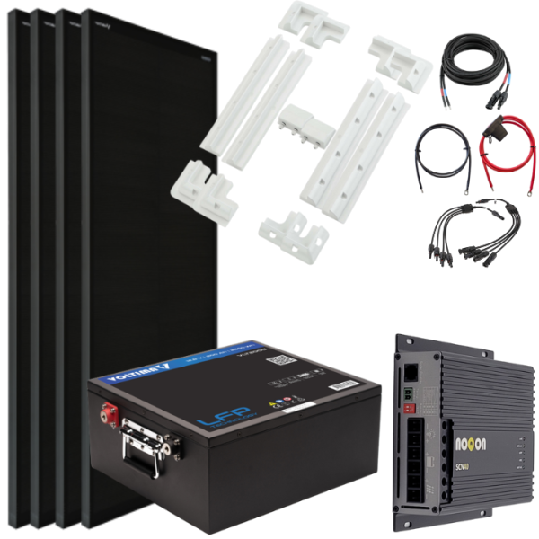 Wohnmobil Solar-Set LARGE - mit Lithium Batterie