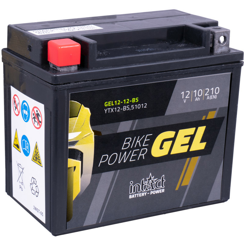 Intact GEL12-12-BS Bike-Power GEL 10Ah Motorradbatterie (DIN 51012