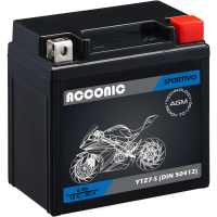 ACCONIC Sportivo AGM YTZ7S Motorradbatterie 6 Ah 12V (DIN 50412)