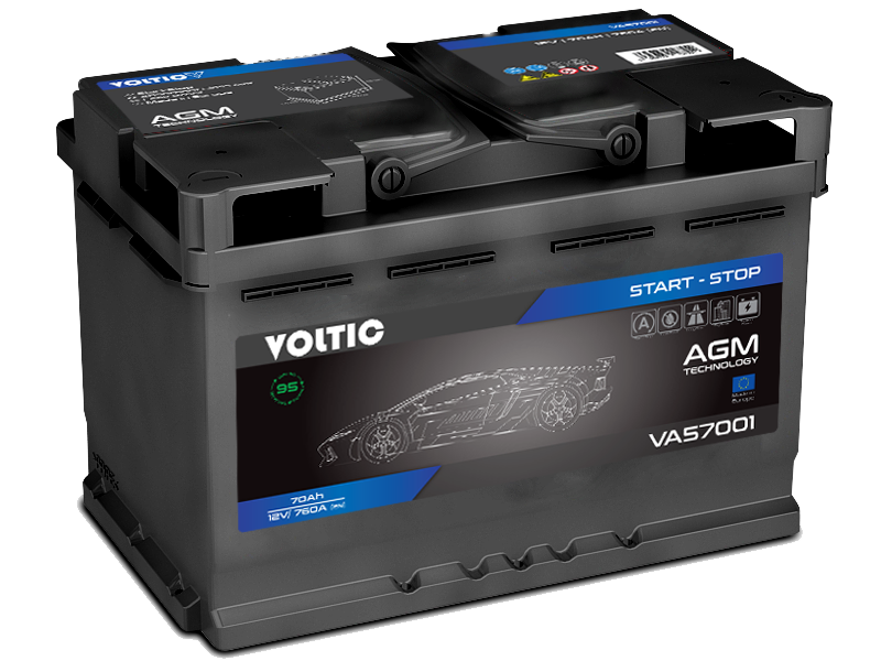 HeyVolt AGM Autobatterie 12V 70Ah 700A/EN Starterbatterie, Start-Stopp &  Standheizung geeignet, absolut wartungsfrei : : Auto & Motorrad