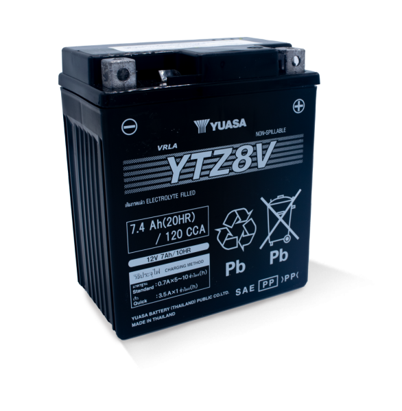 Yuasa YTZ8V AGM 7Ah Motorradbatterie 12V (DIN 50614)