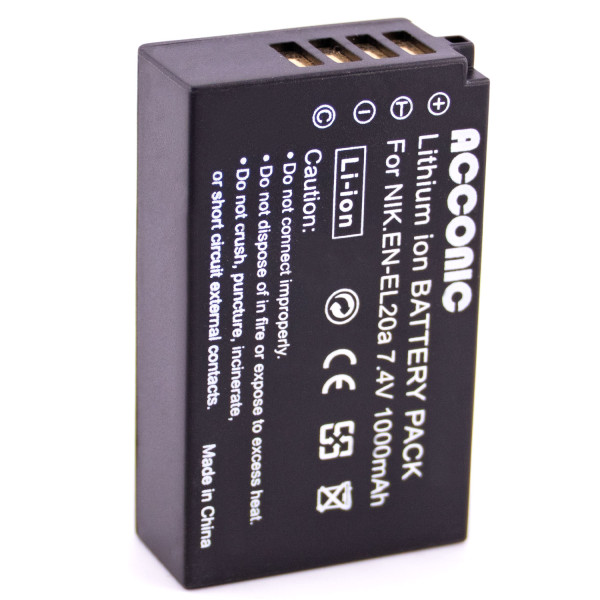 Acconic Photon Series EN-EL20a Ersatz Akku für Nikon EN-EL20 EN-EL20a Blackmagic Pocket