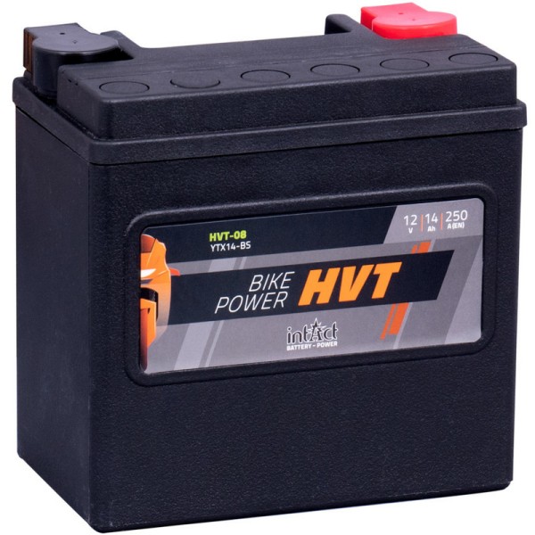 Intact HVT-08 Bike-Power HVT 14Ah Motorradbatterie (DIN 51214) YTX14-BS