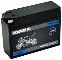 ACCONIC Sportivo AGM YT4B-BS Motorradbatterie 2,3 Ah 12V (DIN 50302)