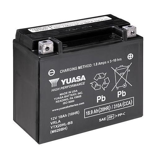 Yuasa YTX20HL-BS AGM Motorradbatterie 18Ah 12V (DIN 81800 / DIN 82003)
