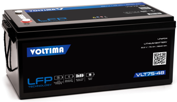 VOLTIMA VLT75 48V LiFePO4 Lithium Versorgungsbatterie 75Ah mit App