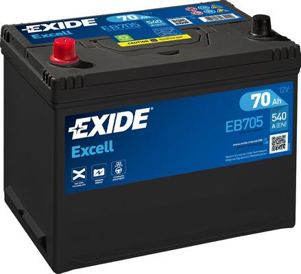 Exide EB705 Excell 70Ah Autobatterie