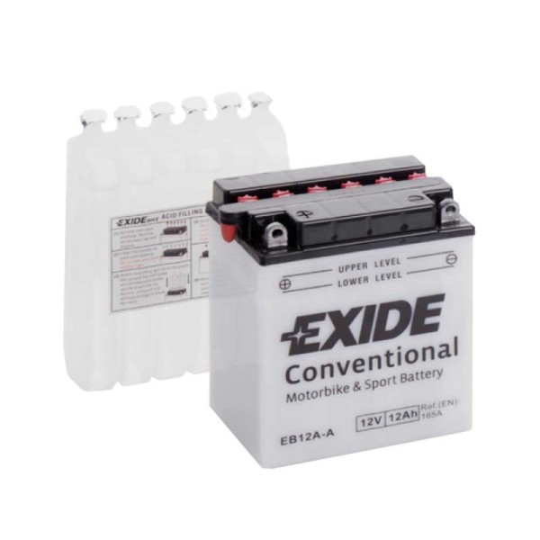 Exide EB12A-A Conventional 12Ah Motorradbatterie (DIN 51211) YB12A-A