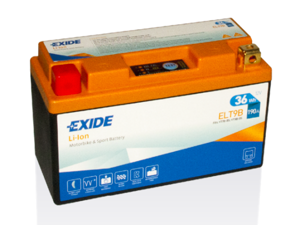 Exide Li-Ion ELT9B YTX7B-BS Motorradbatterie 3Ah (DIN 50719)
