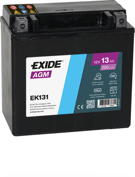 Exide Start-Stop Auxiliary EK131 13Ah AGM Stützbatterie