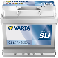 Varta C6 Dynamic SLI 552 401 052 Autobatterie 52Ah (Silver Dynamic)