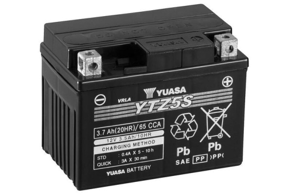 Yuasa YTZ5S AGM 3.5 Ah Motorradbatterie 12V