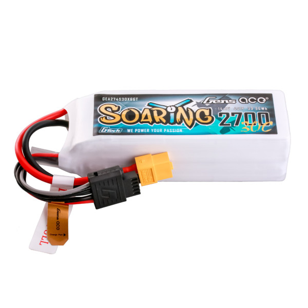 Gens ace 2700mAh 14.8V 30C 4S1P G-Tech Soaring Lipo Batterie mit XT60 Stecker GEA274S30X6GT