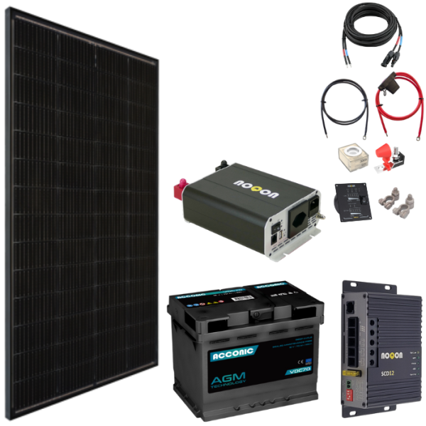 Solaranlage Komplett-Set SMALL - mit AGM Batterie
