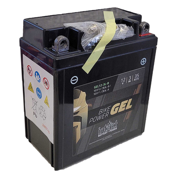 Intact GEL12-3L-B Bike-Power GEL 3Ah Motorradbatterie (DIN 50311/ 50312) CB3L-A / CB3L-B