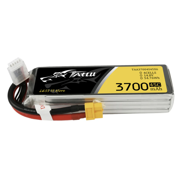 Tattu 3700mAh 14.8V 45C 4S1P Lipo mit XT60 Stecker TAA37004S45X6