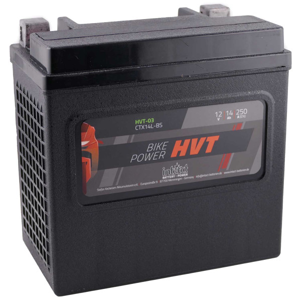 Intact HVT-03 Bike-Power HVT 14Ah Motorradbatterie YTX14L-BS