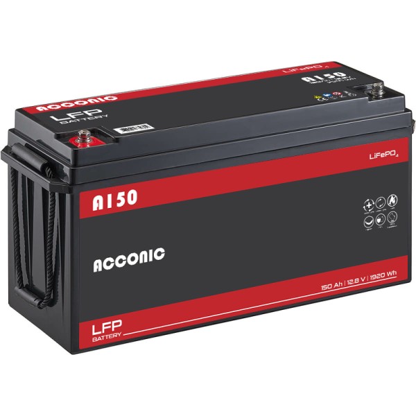 Acconic A150 LiFePO4 12V Lithium Versorgungsbatterie 150Ah