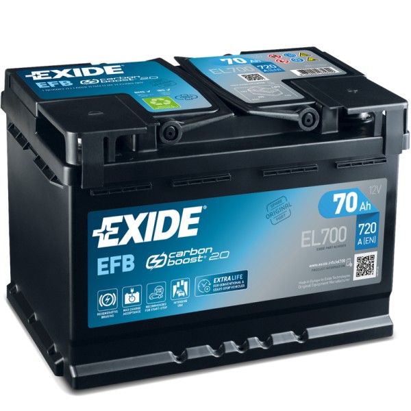 Exide EL700 EFB Autobatterie 70Ah 570 500 076