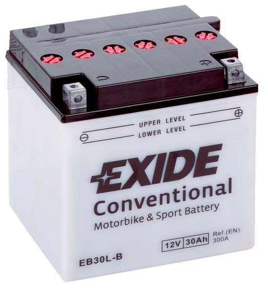 Exide EB30L-B Conventional 30Ah Motorradbatterie (DIN 53036) YB30L-B
