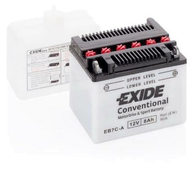 Exide EB7C-A Conventional 8Ah Motorradbatterie (DIN 50811) YB7C-A