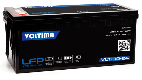 VOLTIMA VLT100 24V LiFePO4 Lithium Versorgungsbatterie 100Ah mit App