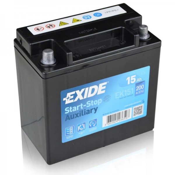 Exide-Start-Stop-Auxiliary-EK151-15Ah-AGM-Stuetzbatterie