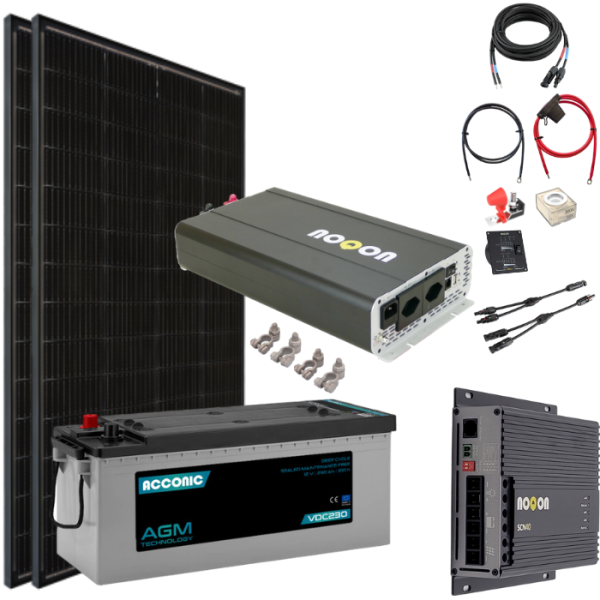 Solaranlage Komplett-Set LARGE - mit AGM Batterie