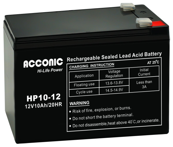 Acconic HP10-12 Hi-Life Power AGM 12V 10Ah Bleiakku