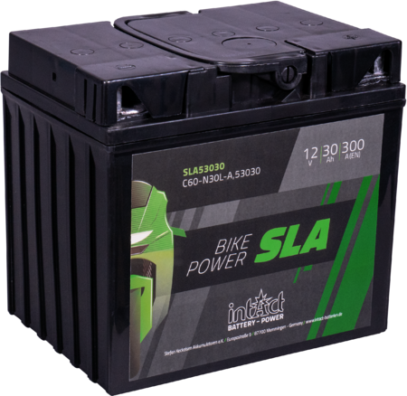 Intact SLA53030 Bike-Power SLA 30Ah Motorradbatterie (DIN 53030) C60-N30L-A