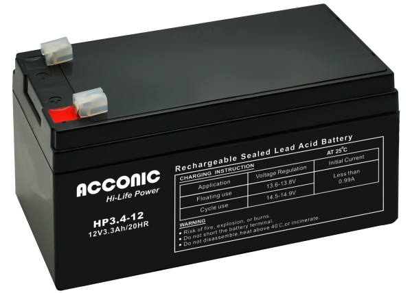 Acconic HP3.4-12 Hi-Life Power AGM 12V 3,4Ah Bleiakku