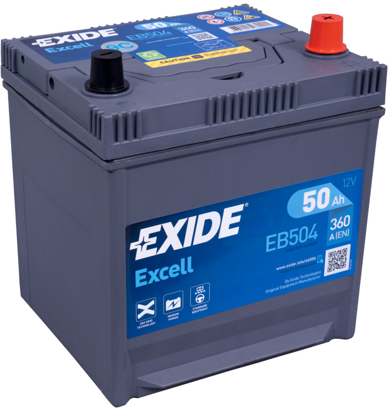 Exide EB504 Excell 50Ah Autobatterie