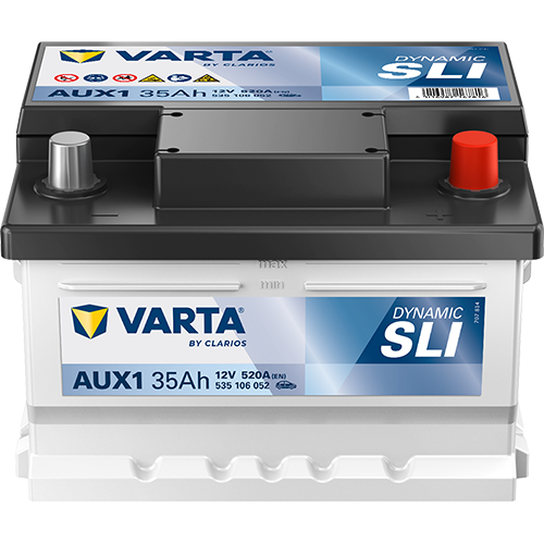 Varta AUX1 Dynamic SLI 535 106 052 Stützbatterie 35Ah (Silver Dynamic)