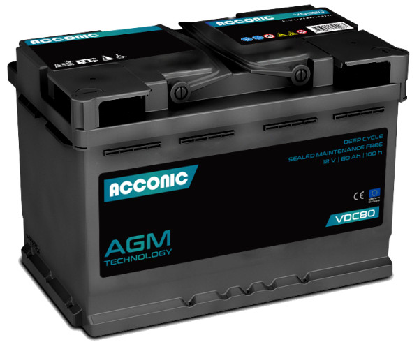 ACCONIC VDC80 Deep Cycle AGM 80Ah Batterie