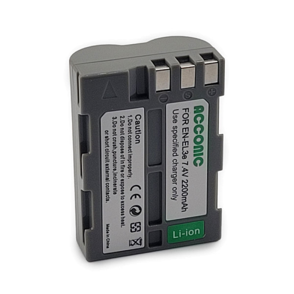 Acconic Photon Series EN-EL3e Ersatz Akku für Nikon EN-EL3e D100 D200 D300 D50