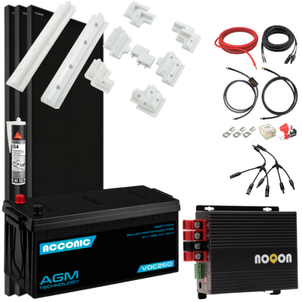 Wohnmobil Ladebooster-Set LARGE - mit AGM Batterie