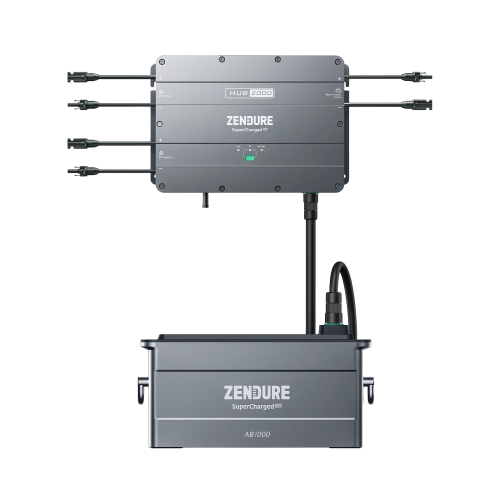 Zendure SolarFlow Set Smart PV Hub 2000 MPPT mit 1x AB1000 Erweiterungsbatterie