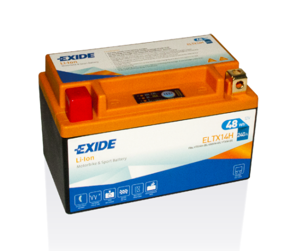 Exide Li-Ion ELTX14H YTX14-BS Motorradbatterie 4Ah (DIN 51214)