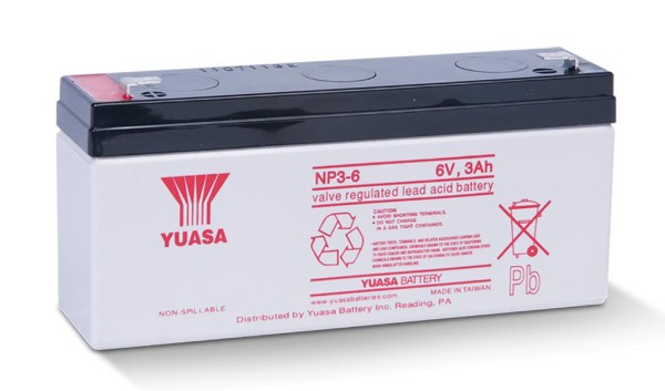 Yuasa NP3-6 6V 3,0Ah USV-Batterie