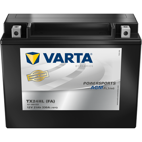 VARTA Powersports AGM ACTIVE YTX24HL-BS 21Ah Motorradbatterie 12V (521909033)