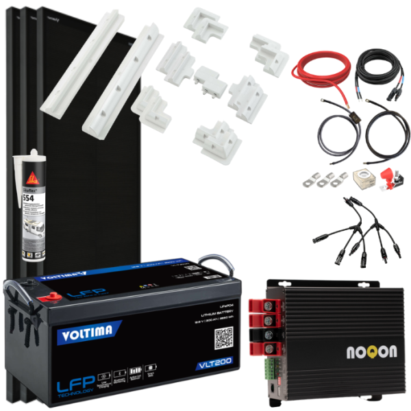 Wohnmobil Ladebooster-Set LARGE - mit Lithium Batterie