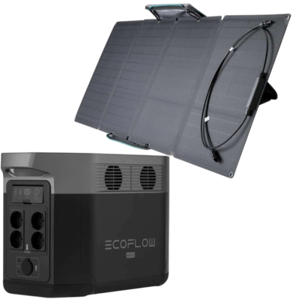 EcoFlow DELTA MAX 1600 Powerstation-Set mit 400Wp Solarmodul