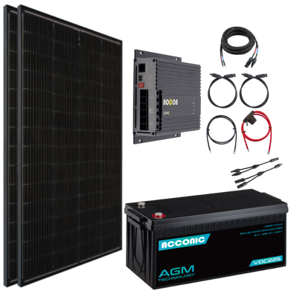 Solaranlage Basic-Set LARGE - mit AGM Batterie