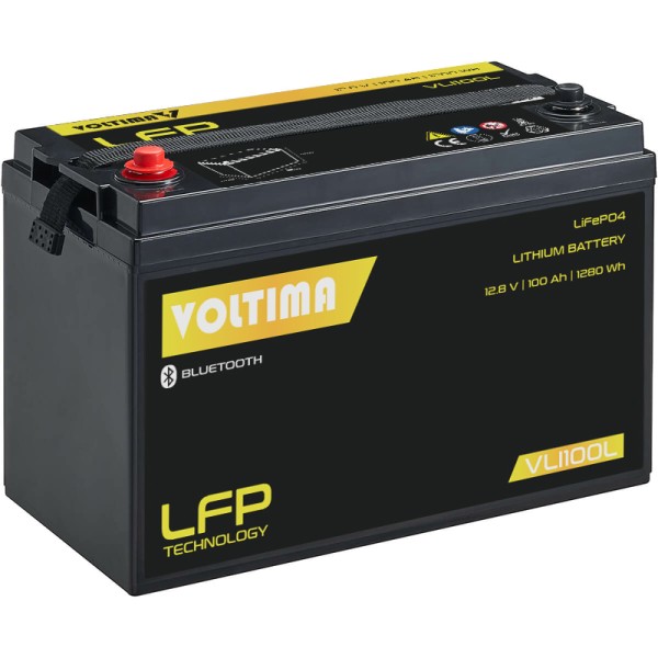 VOLTIMA VLI100L 12V LiFePO4 Lithium Versorgungsbatterie 100Ah mit App