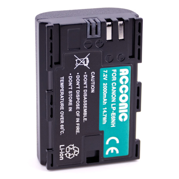 Acconic Photon Series LP-E6NH Ersatz Akku für LP-E6NH für Canon EOS