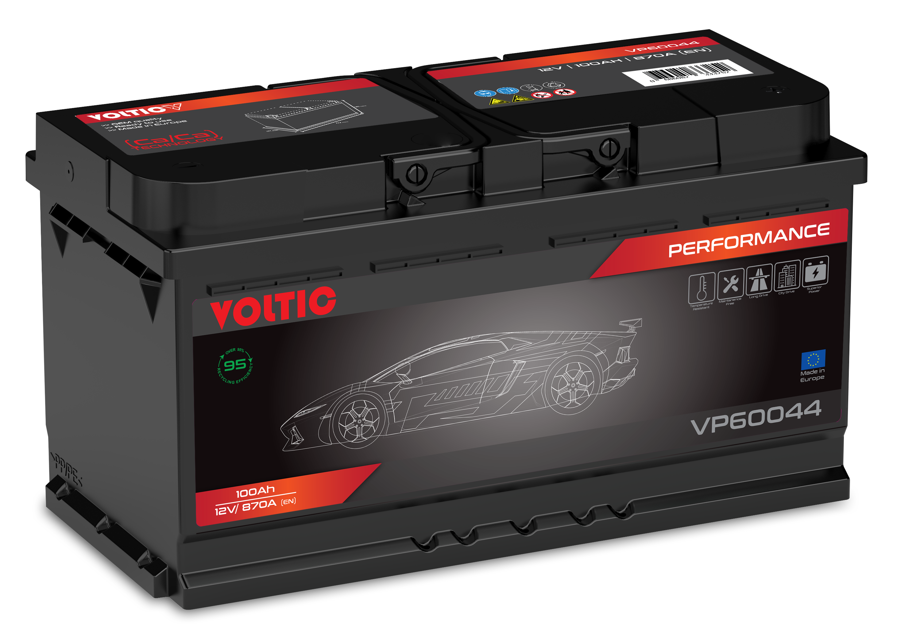 Voltic VP60044 Perfomance 100Ah Autobatterie 595 402 080