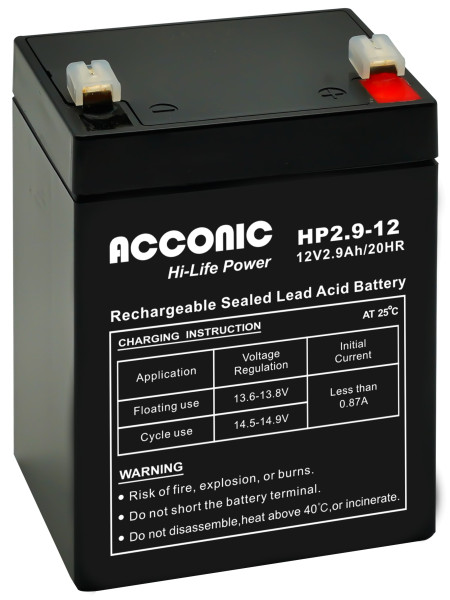 Acconic HP2.9-12 Hi-Life Power AGM 12V 2.9Ah Bleiakku
