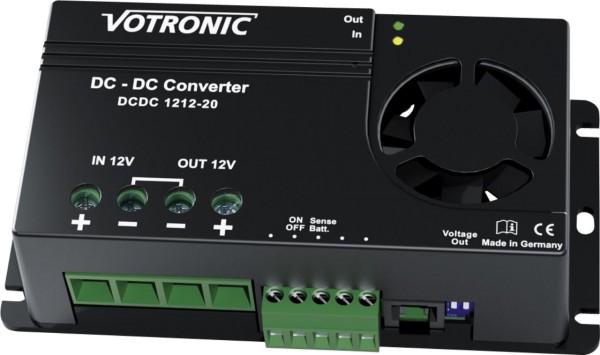 Votronic 3335 Gleichspannungs-Wandler DC/DC 1212-20 12V auf 12,5V,13V, 13,8V