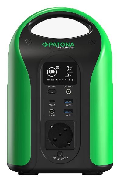 Premium Powerstation Outdoor 300 / 300W 296Wh PD60W USB5V/3A DC12/5A DC5525 von Patona